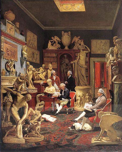 Johann Zoffany Charles Towneley and friends in his library, oil painting picture